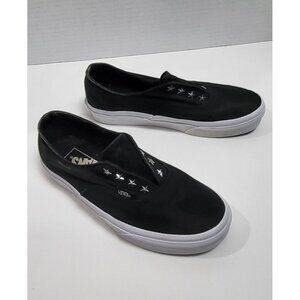 Vans Classic Slip-On Black Sneakers with Studded Stars Size 6